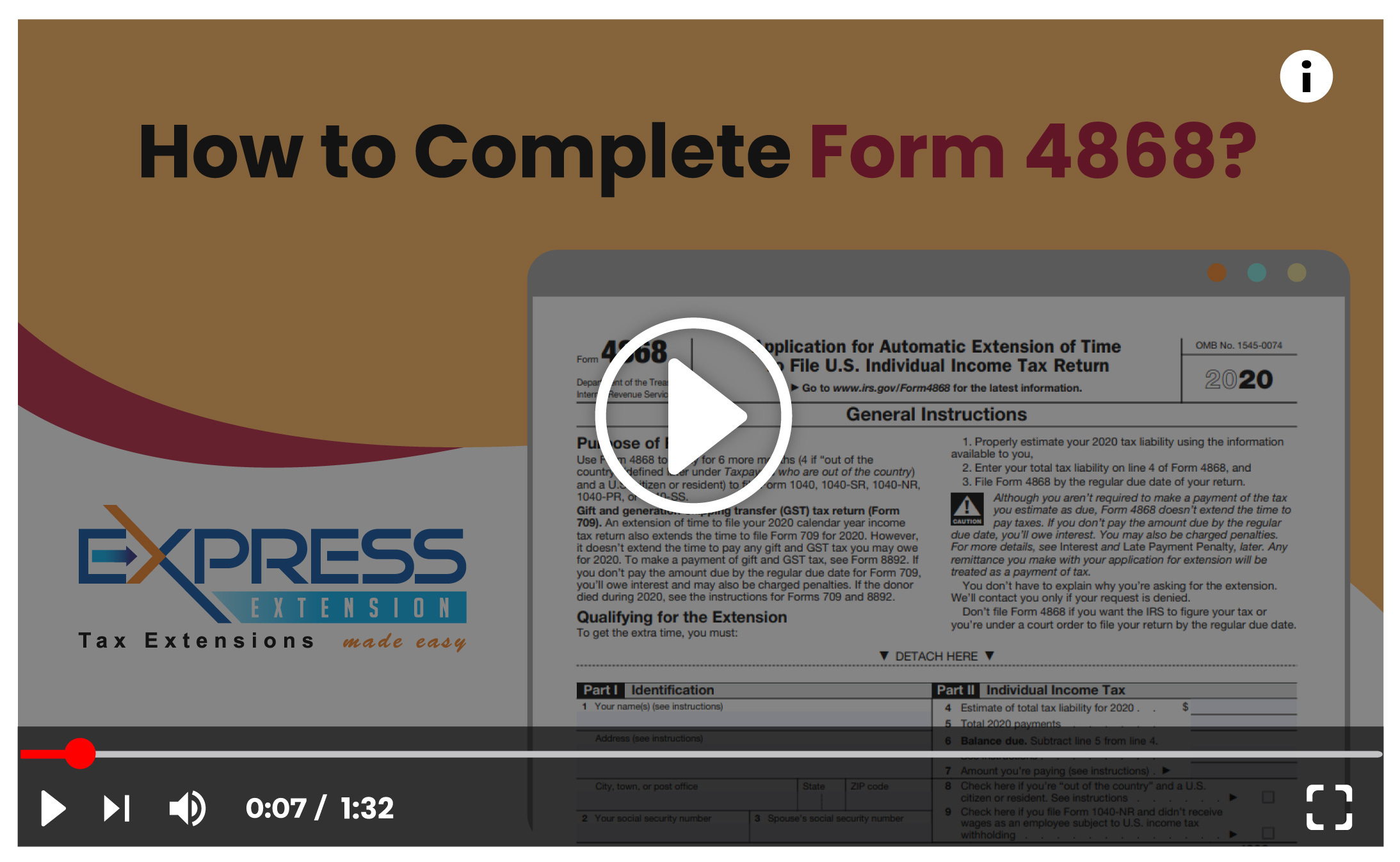 EFile Form 4868 File Personal Tax Extension Online